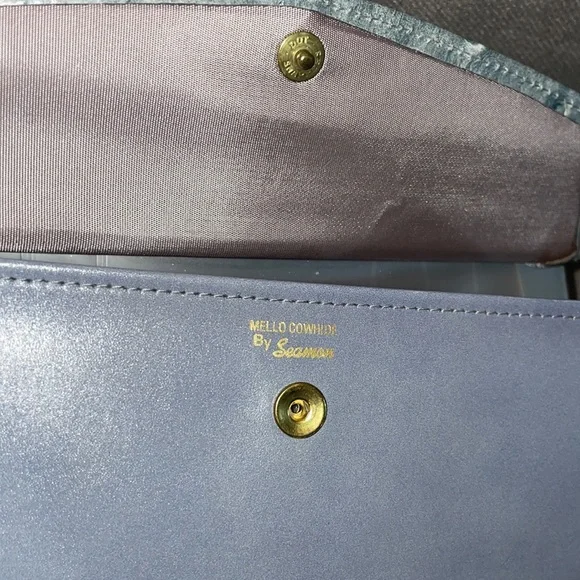 NEW VINTAGE Women’s Gray Leather Wallet. - Picture 5 of 8